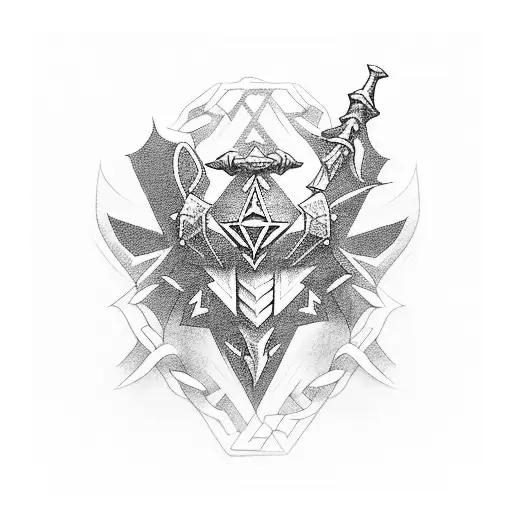 zelda and link tattoo design idea