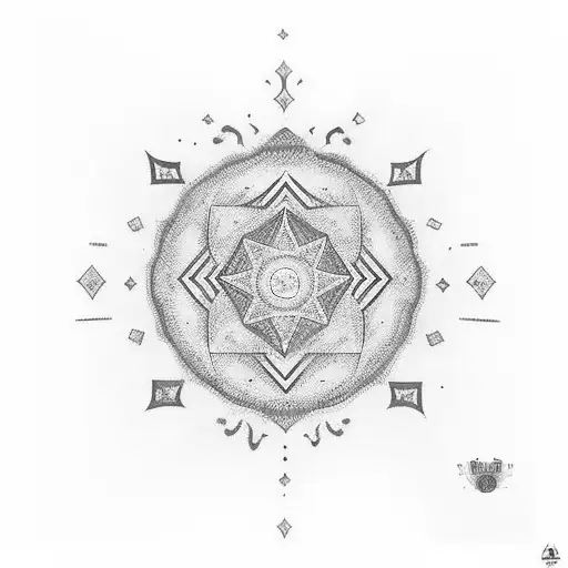 the three Arabic words ‏عائلة ،سبك  and ،احترا on the bicep, tricep, and outer arm. interlocked with the 21 ray sun kurd tattoo design idea