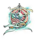 plantas do mar e terra  tattoo design idea