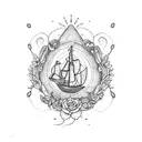 plantas do mar e terra  tattoo design idea