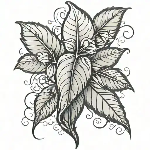 bodhi leaf tattoo design idea