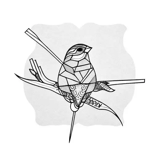 Sparrow tattoo design idea