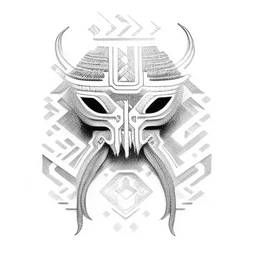 Filipino tribal in cyber sigilism tattoo design idea