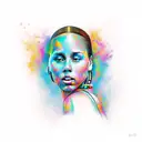 Alicia keys Fallin  tattoo design idea