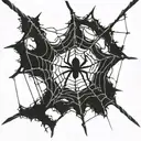 spider web with barbed wire tattoo design idea