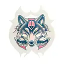 wolf jaw and teeth  tattoo design idea