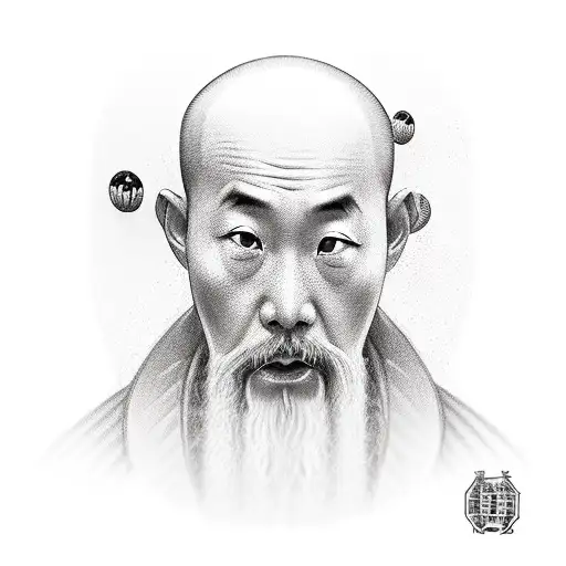 The monk Lu Zhishen playing weiqi tattoo design idea