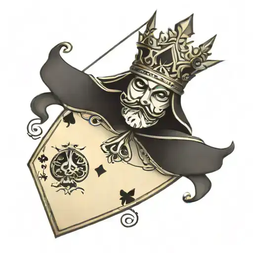 king of spades tattoo design idea