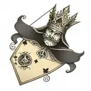king of spades tattoo design idea