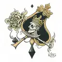 king of spades tattoo design idea