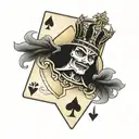 king of spades tattoo design idea
