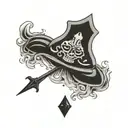 king of spades tattoo design idea