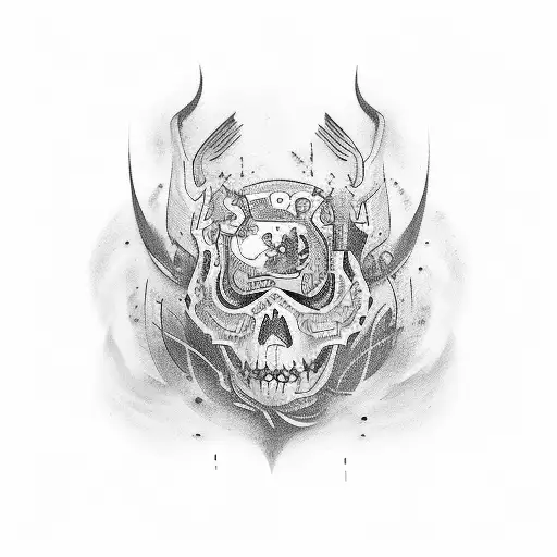 tatuaje con el numero 1903 y las letras ATM tattoo design idea