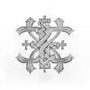 orthodox cross tattoo design idea