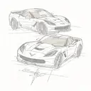 corvette car tattoo design idea