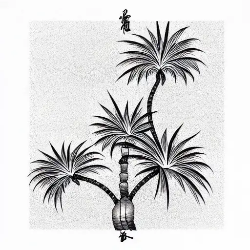 Palm Tree tattoo design idea