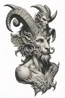 goat sAtyr tattoo design idea