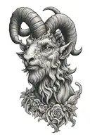 goat sAtyr tattoo design idea