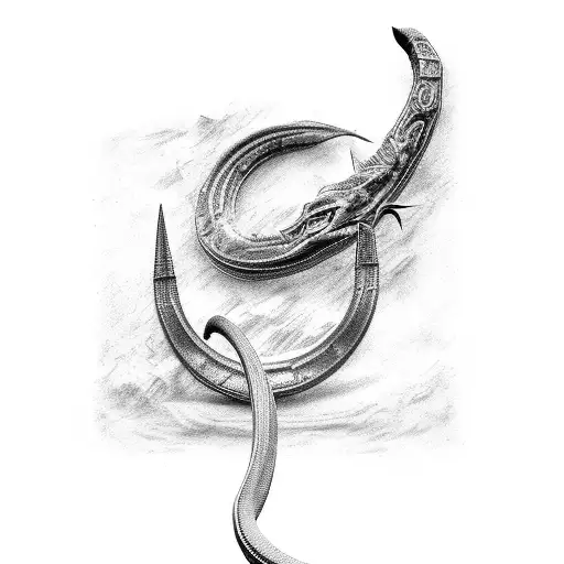 black mamba, titanium steel, and the number 22 in roman numerals tattoo design idea