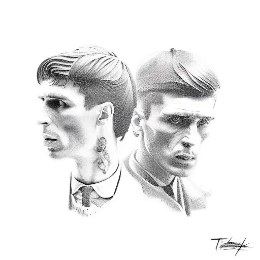 Thomas shelby e acdc tattoo design idea