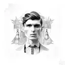 Thomas shelby e acdc tattoo design idea