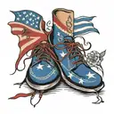 no shoes nation flag tattoo design idea