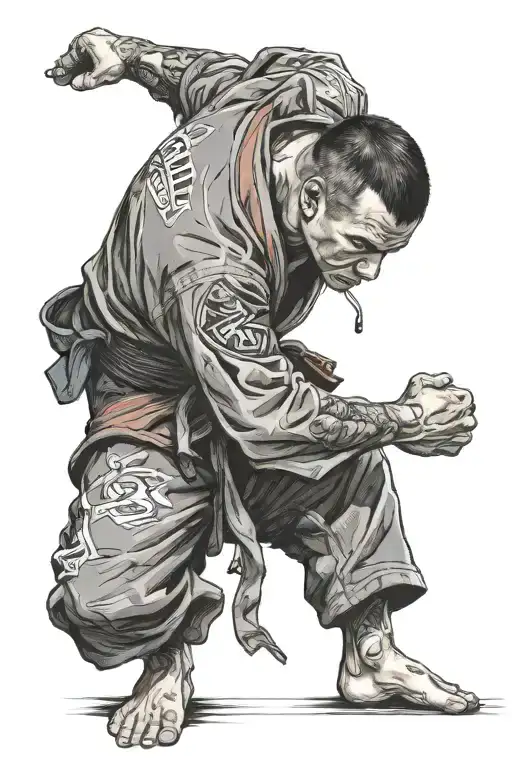 Brazilian jiu jitsu tattoo design idea