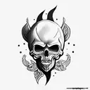 lips with fangs tattoo design idea