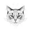 fractal cat tattoo design idea