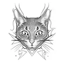 gato murcielago tattoo design idea