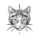 gato murcielago tattoo design idea