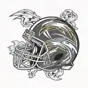 Los Angeles chargers football  tattoo design idea