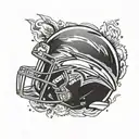 Los Angeles chargers football  tattoo design idea