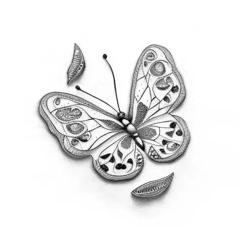 white butterfly tattoo design idea