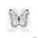 white butterfly tattoo design idea