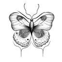 white butterfly tattoo design idea