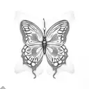 white butterfly tattoo design idea
