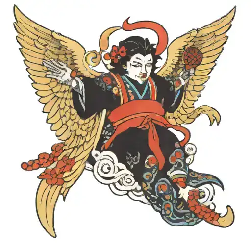 ophanim angel tattoo design idea