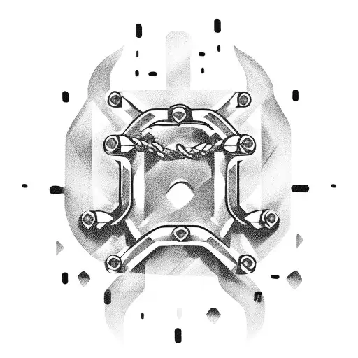 Brass knuckles tattoo design idea