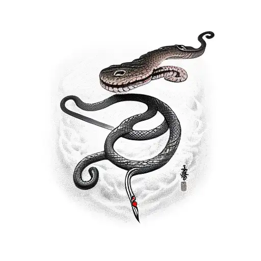 snake head tattoo