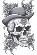 Cartoon Skull tattoo design idea