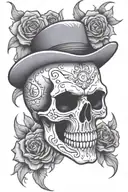 Cartoon Skull tattoo design idea