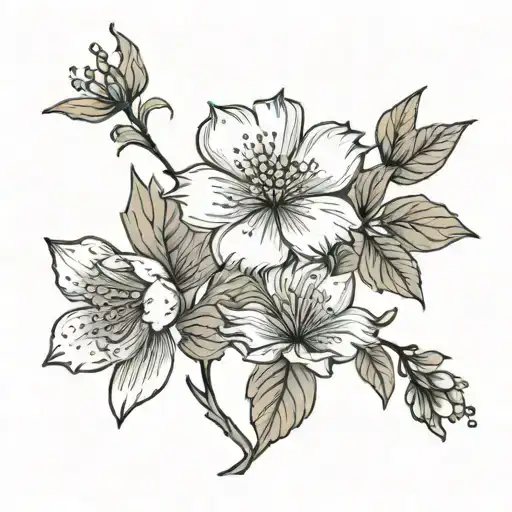 october birth flower cosmo flower tattoo design idea