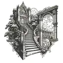 stair way to heaven tattoo design idea