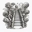 stair way to heaven tattoo design idea
