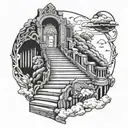stair way to heaven tattoo design idea