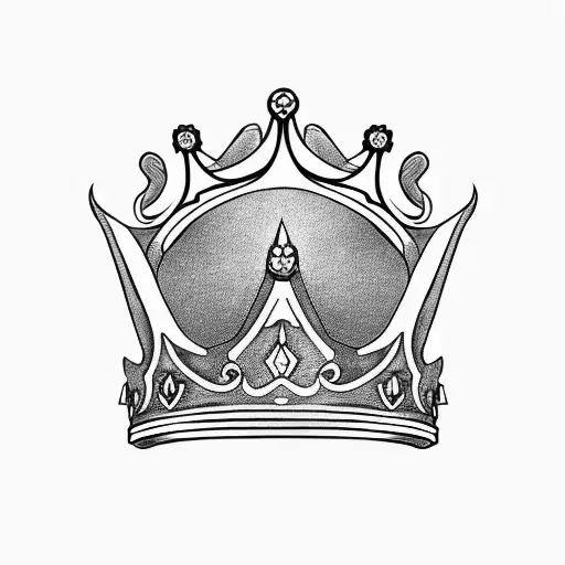 Taurus king crown tattoo design idea