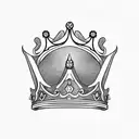 Taurus king crown tattoo design idea