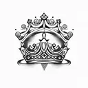 Taurus king crown tattoo design idea