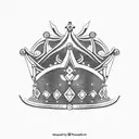 Taurus king crown tattoo design idea
